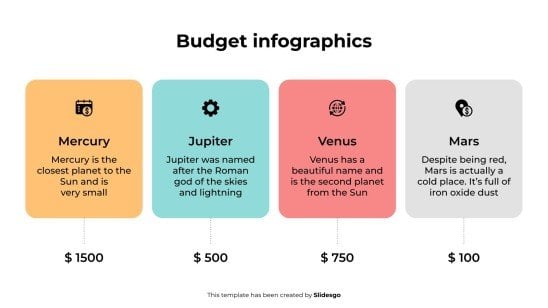 Budget-Infografiken Präsentationsvorlage
