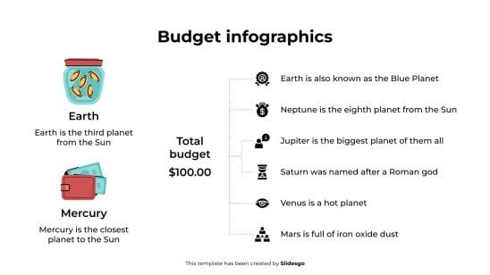 Budget-Infografiken Präsentationsvorlage