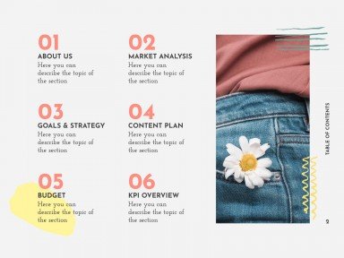 멤피스 마케팅 플랜 프레젠테이션 템플릿