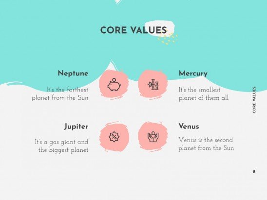 멤피스 마케팅 플랜 프레젠테이션 템플릿
