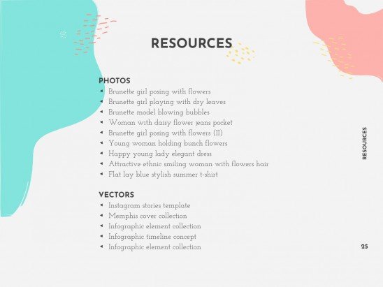 멤피스 마케팅 플랜 프레젠테이션 템플릿