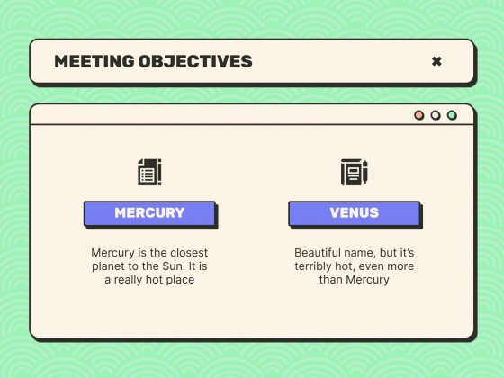 Little Pop-Up Windows Meeting presentation template 