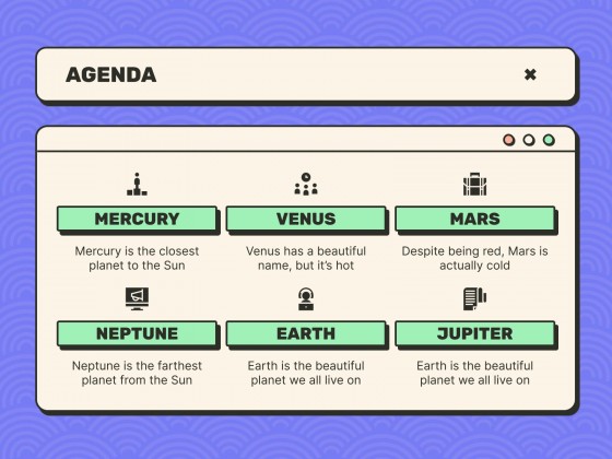 Little Pop-Up Windows Meeting presentation template 