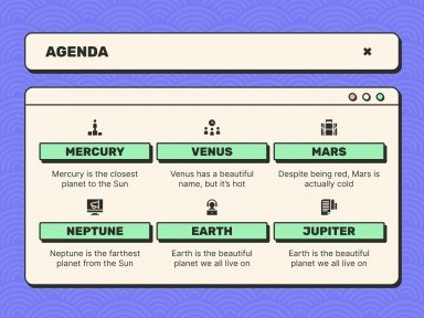 Little Pop-Up Windows Meeting presentation template 