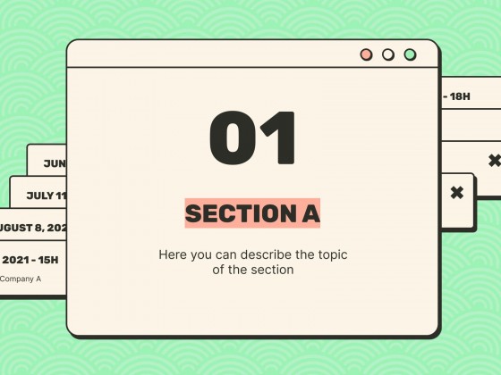 Little Pop-Up Windows Meeting presentation template 