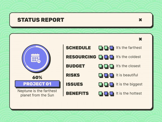Little Pop-Up Windows Meeting presentation template 
