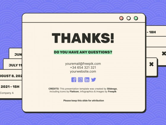 Little Pop-Up Windows Meeting presentation template 