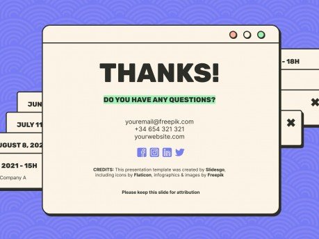 Little Pop-Up Windows Meeting presentation template 