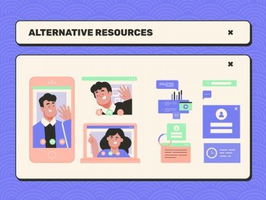 Little Pop-Up Windows Meeting presentation template 