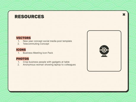 Little Pop-Up Windows Meeting presentation template 