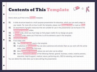 Planificateurs avec des gommes pour le lycée Modèles de présentation