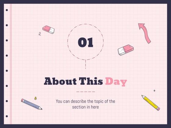 Planificateurs avec des gommes pour le lycée Modèles de présentation