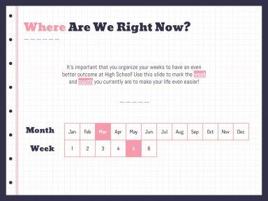 Planificateurs avec des gommes pour le lycée Modèles de présentation