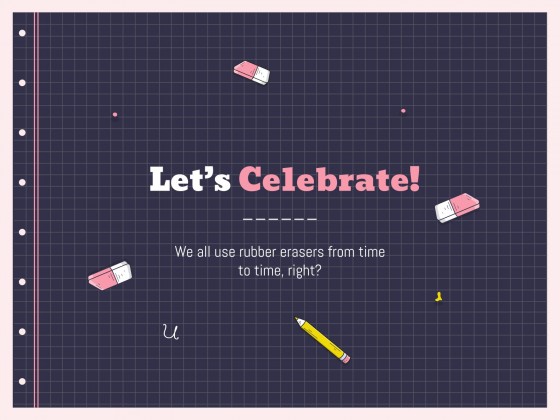 Planificateurs avec des gommes pour le lycée Modèles de présentation