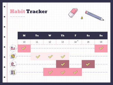 Planificateurs avec des gommes pour le lycée Modèles de présentation