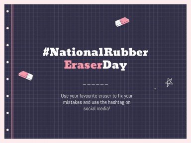 Planificateurs avec des gommes pour le lycée Modèles de présentation