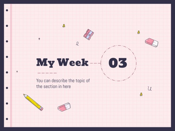 Planificateurs avec des gommes pour le lycée Modèles de présentation