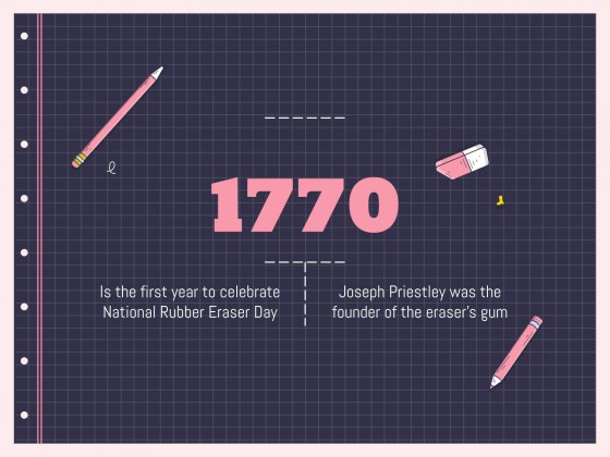 Planificateurs avec des gommes pour le lycée Modèles de présentation