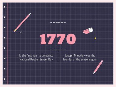 Planificateurs avec des gommes pour le lycée Modèles de présentation