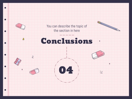 Planificateurs avec des gommes pour le lycée Modèles de présentation