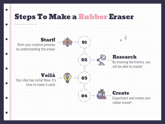 Planificateurs avec des gommes pour le lycée Modèles de présentation