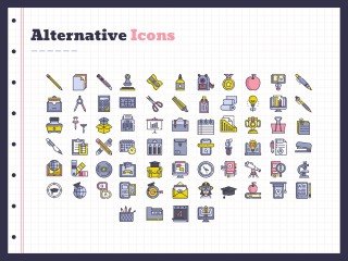 Planificateurs avec des gommes pour le lycée Modèles de présentation