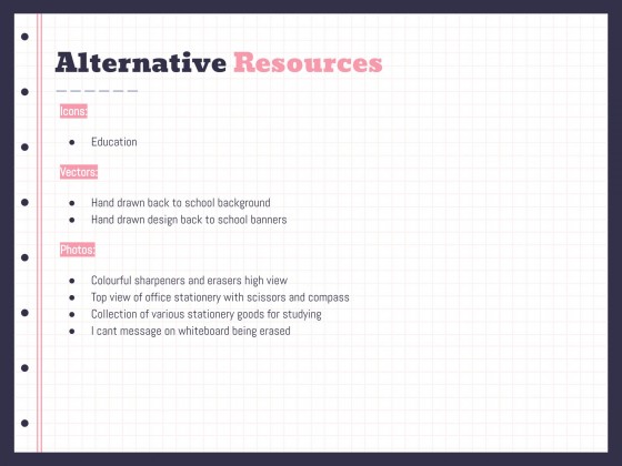Planificateurs avec des gommes pour le lycée Modèles de présentation