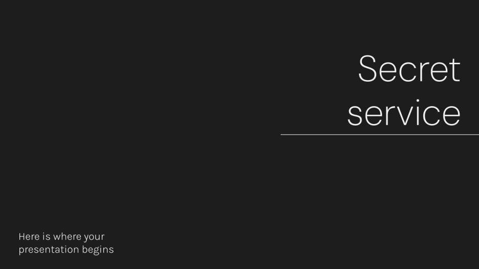Plantilla de presentación Servicio secreto
