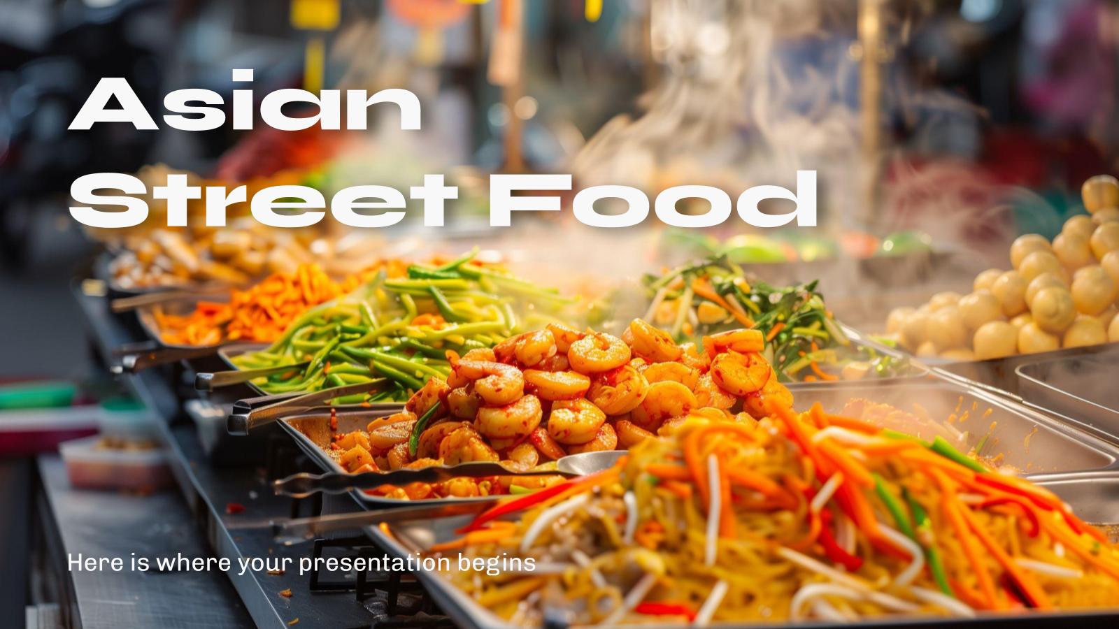 Asian Street Food presentation template 