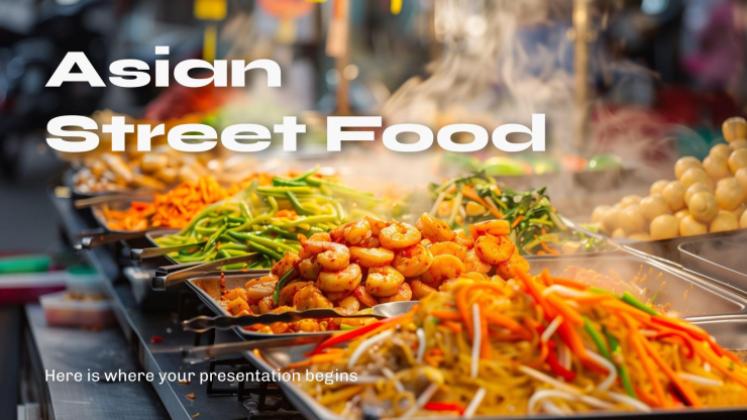 Asiatisches Streetfood Präsentationsvorlage