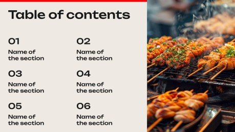 Asian Street Food presentation template 