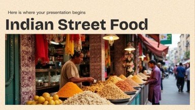 Indisches Streetfood Präsentationsvorlage