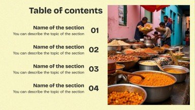 Indisches Streetfood Präsentationsvorlage