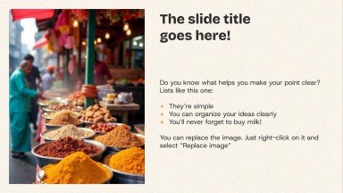 Indisches Streetfood Präsentationsvorlage