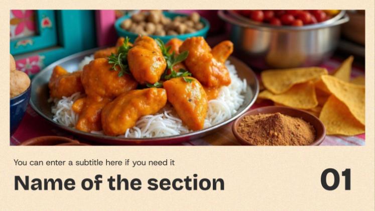 Indisches Streetfood Präsentationsvorlage