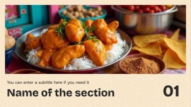 Indisches Streetfood Präsentationsvorlage