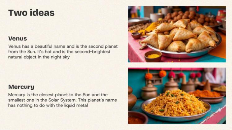 Indisches Streetfood Präsentationsvorlage