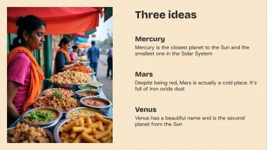 Indisches Streetfood Präsentationsvorlage