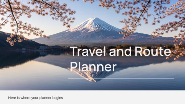 Plantilla de presentación Planificador de viajes y rutas