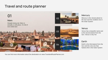 Plantilla de presentación Planificador de viajes y rutas