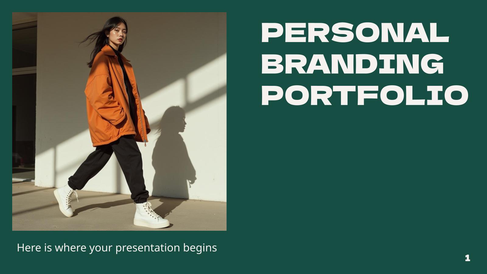 개인 브랜딩 포트폴리오 프레젠테이션 템플릿
