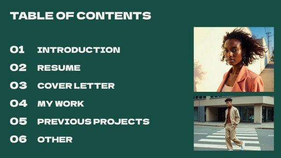 Portfolio de marque personnelle Modèles de présentation