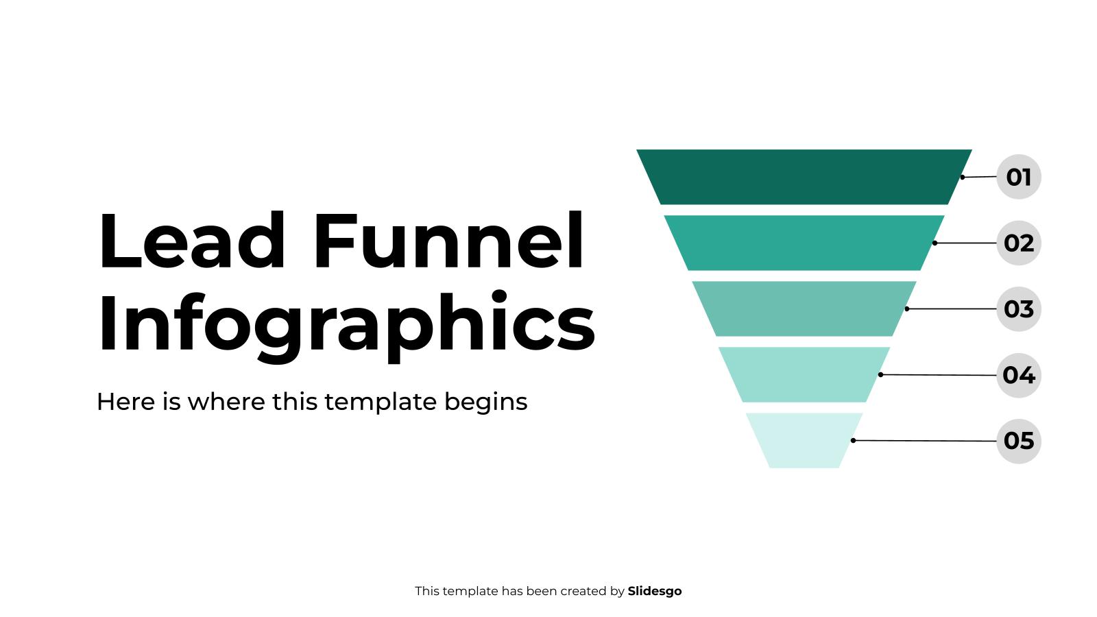 Lead Funnel Infographics presentation template 