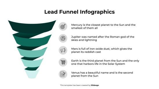 Infographies sur l'entonnoir de prospects Modèles de présentation