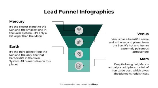 Infographies sur l'entonnoir de prospects Modèles de présentation