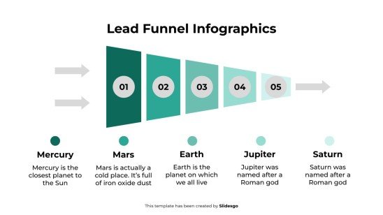 Infographies sur l'entonnoir de prospects Modèles de présentation