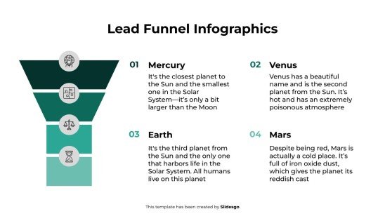 Infographies sur l'entonnoir de prospects Modèles de présentation