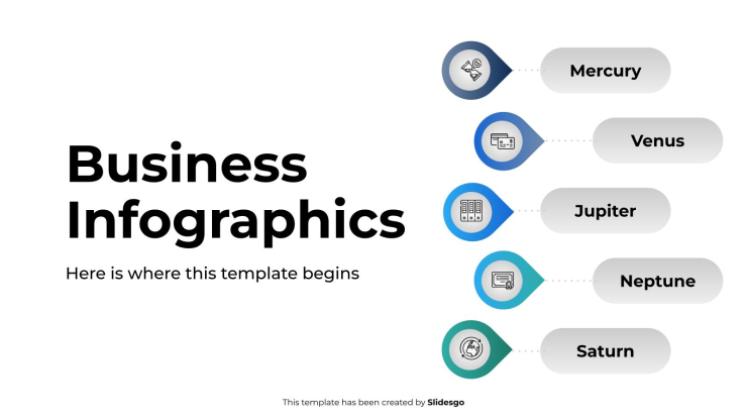 Business-Infografiken Präsentationsvorlage