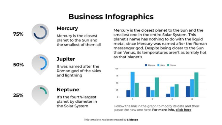 Business-Infografiken Präsentationsvorlage