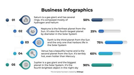 Business-Infografiken Präsentationsvorlage